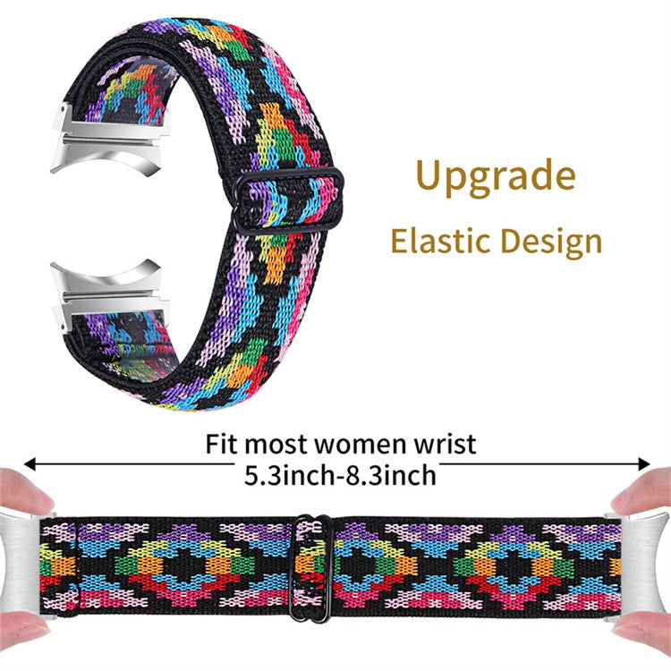 For Samsung Galaxy Watch6 40mm 44mm / Watch6 Classic 43mm 47mm / Watch 5 40mm 44mm / 5 Pro 45mm / Watch4 40mm 44mm Braided Nylon Elastic Watch Band Breathable Sports Wrist Strap Replacement - 14