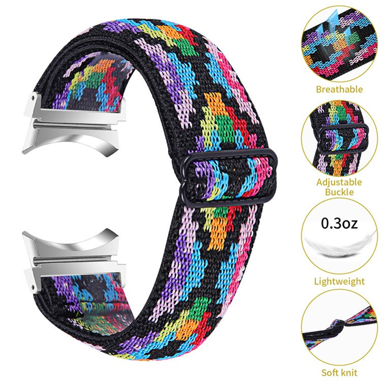 For Samsung Galaxy Watch6 40mm 44mm / Watch6 Classic 43mm 47mm / Watch 5 40mm 44mm / 5 Pro 45mm / Watch4 40mm 44mm Braided Nylon Elastic Watch Band Breathable Sports Wrist Strap Replacement - 14