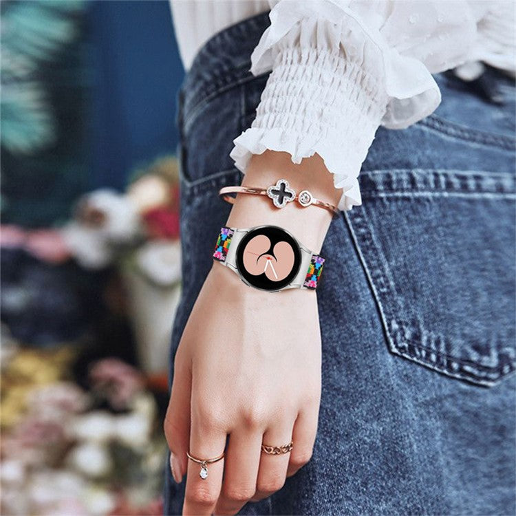 For Samsung Galaxy Watch6 40mm 44mm / Watch6 Classic 43mm 47mm / Watch 5 40mm 44mm / 5 Pro 45mm / Watch4 40mm 44mm Braided Nylon Elastic Watch Band Breathable Sports Wrist Strap Replacement - 14