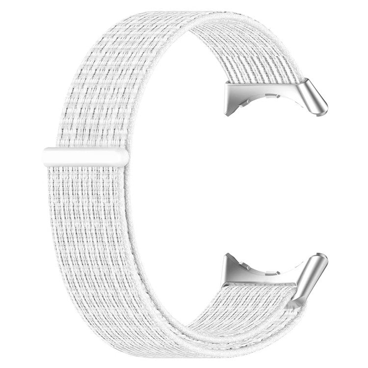 For Google Pixel Watch 3 41mm / Watch 2 / Pixel Watch Nylon Loop Fasten Watch Band Breathable Sport Wrist Band Replacement - White