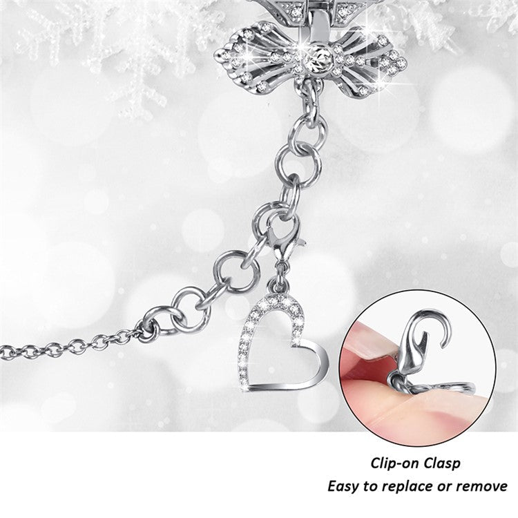 For Apple Watch Series 10 46mm / Ultra 2 Ultra 49mm / Series 9 8 7 45mm / 6 5 4 SE (2023) SE (2022) SE 44mm / 3 2 1 42mm Watch Band Multiple Pendant Design Bracelet Wrist Strap - Silver