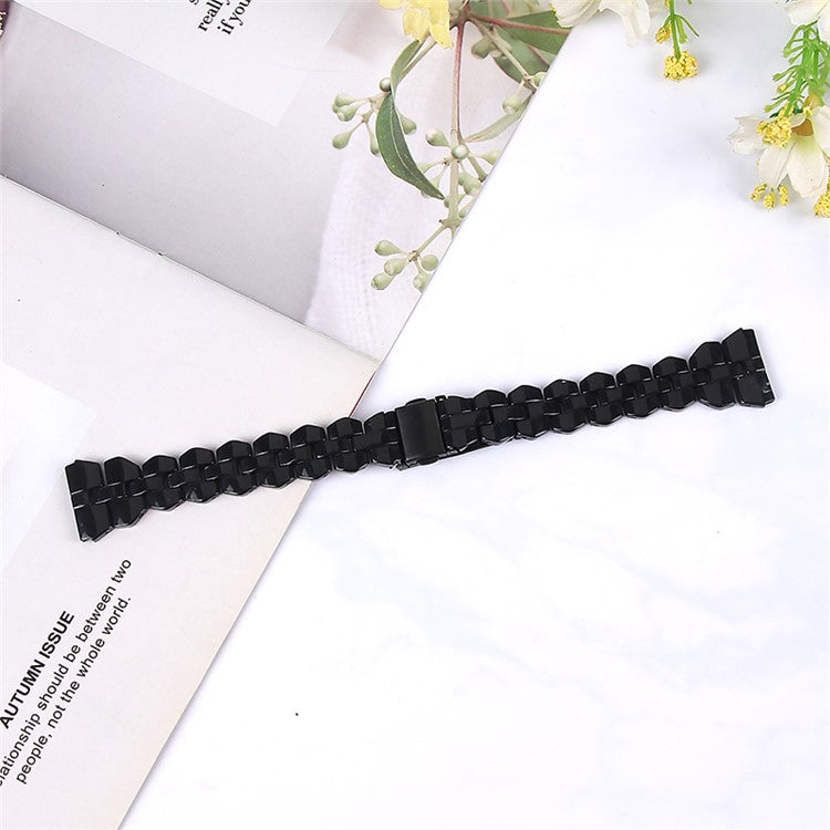 For Samsung Galaxy Watch6 40mm 44mm / Watch6 Classic 43mm 47mm / Watch 5 40mm 44mm / 5 Pro 45mm / Watch4 40mm 44mm Resin Strap 20mm Bracelet Wristband Replacement - Black