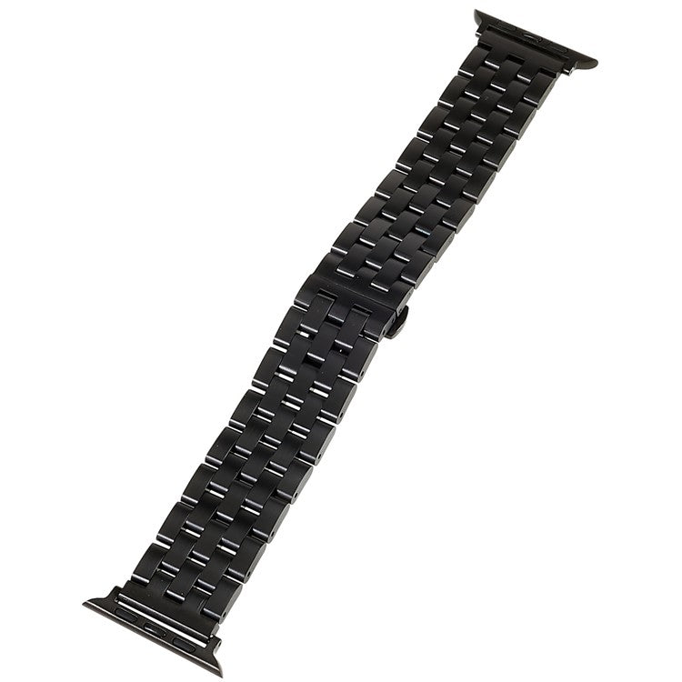 Watch Strap for Apple Watch Series 10 42mm / 9 8 7 41mm / SE (2023) SE (2022) SE 6 5 4 40mm / 3 2 1 38mm 5-Beads Stainless Steel Metal Wristband - Black