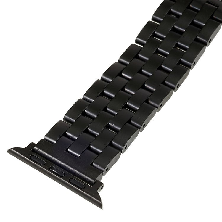 Watch Strap for Apple Watch Series 10 42mm / 9 8 7 41mm / SE (2023) SE (2022) SE 6 5 4 40mm / 3 2 1 38mm 5-Beads Stainless Steel Metal Wristband - Black