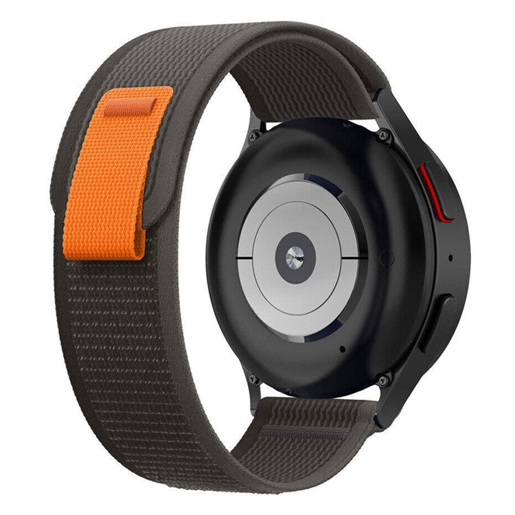 For Garmin Forerunner 255 / 745 22mm Replacement Nylon Band Sport Trail Loop Adjustable Watch Strap - Black / Grey