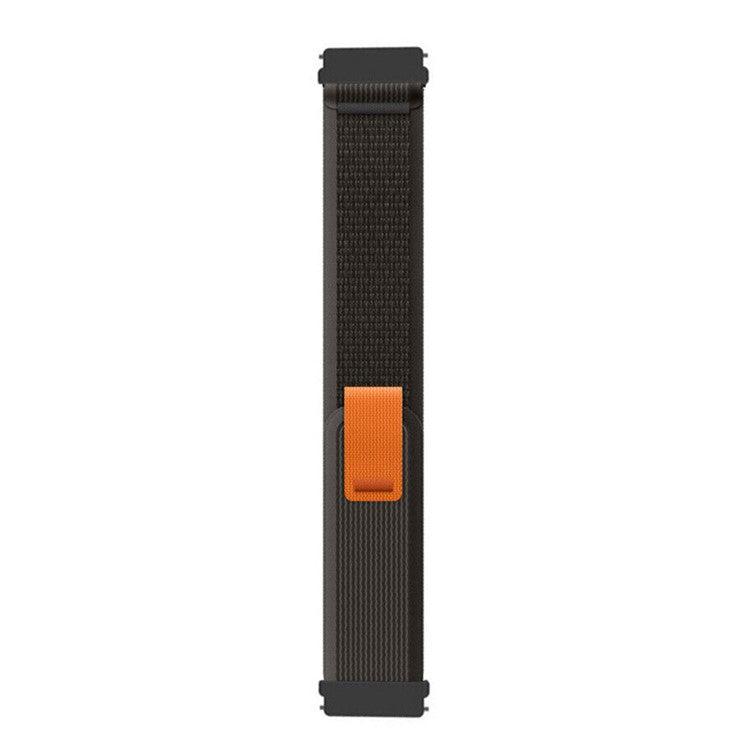 For Garmin Forerunner 255 / 745 22mm Replacement Nylon Band Sport Trail Loop Adjustable Watch Strap - Black / Grey