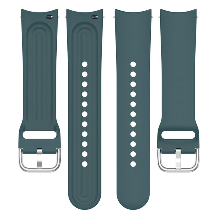 22mm Arc-shaped Watchband for Xiaomi Watch S2  /  S1  /  S1 Pro, Adjustable Silicone Wrist Strap with Metal Buckle - Pine Needle Green
