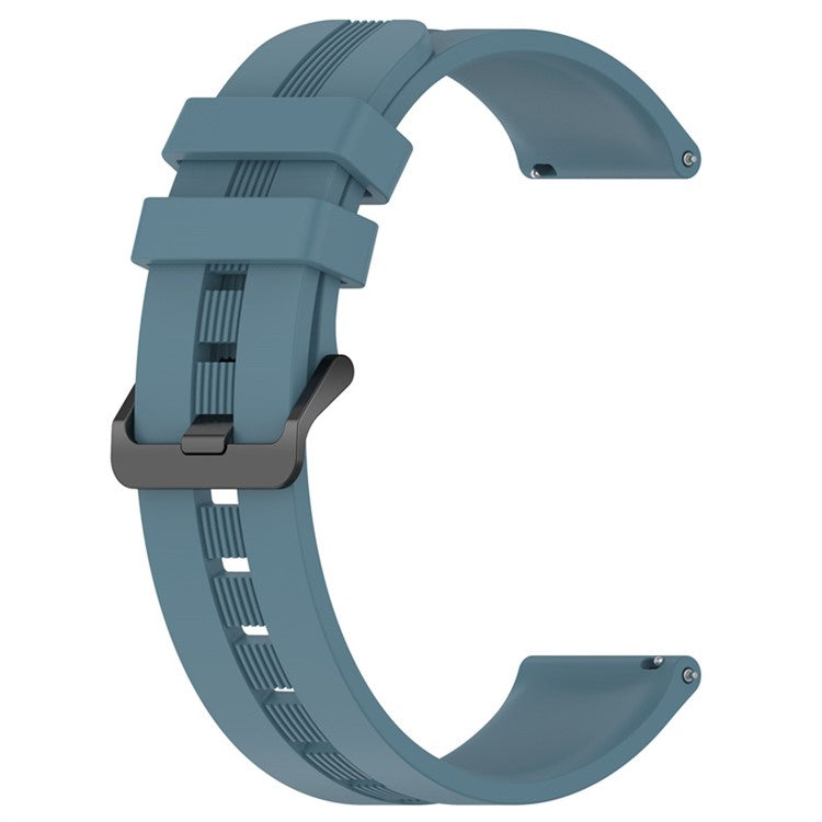 20mm Textured Silicone Smart Watch Bands for Huawei Watch GT3 / Watch GT, Sport Style Replaced Wrist Strap Watchband - Dark Blue