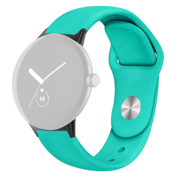 For Google Pixel Watch 2 / Pixel Watch Silicone Sport Watch Band Quick Release Breathable Strap Wristband - Mint Green