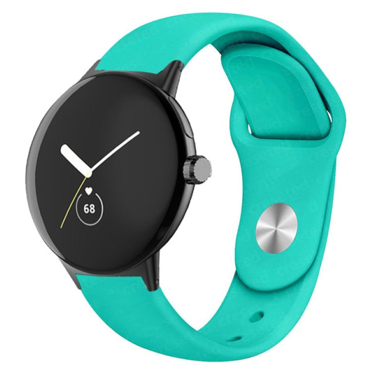 For Google Pixel Watch 2 / Pixel Watch Silicone Sport Watch Band Quick Release Breathable Strap Wristband - Mint Green