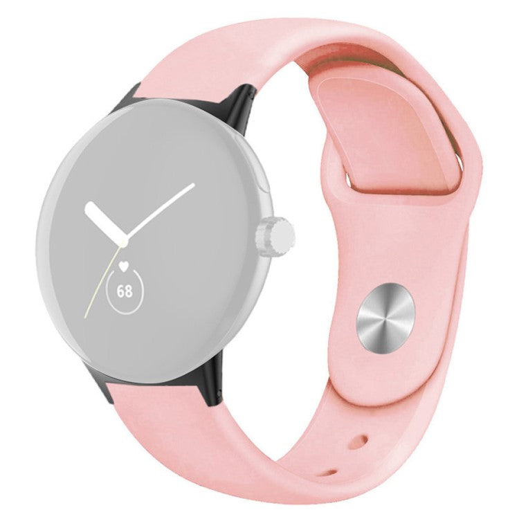 For Google Pixel Watch 2 / Pixel Watch Silicone Sport Watch Band Quick Release Breathable Strap Wristband - Pink