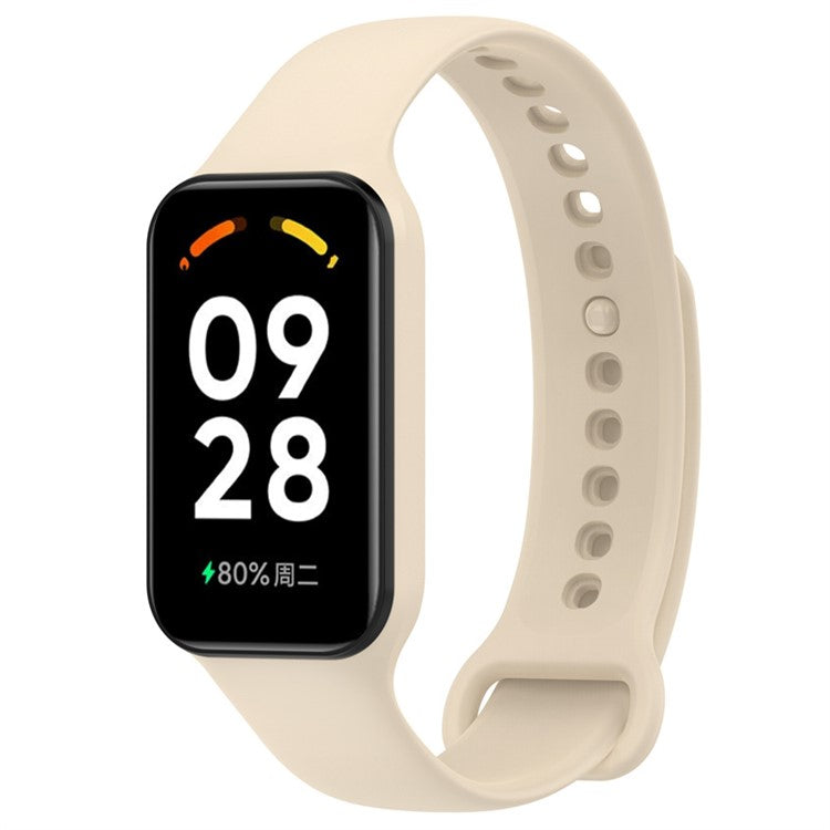 Silicone Watch Strap for Redmi Band 2 Integrate Soft Band Case Quick Release Watchband - Beige
