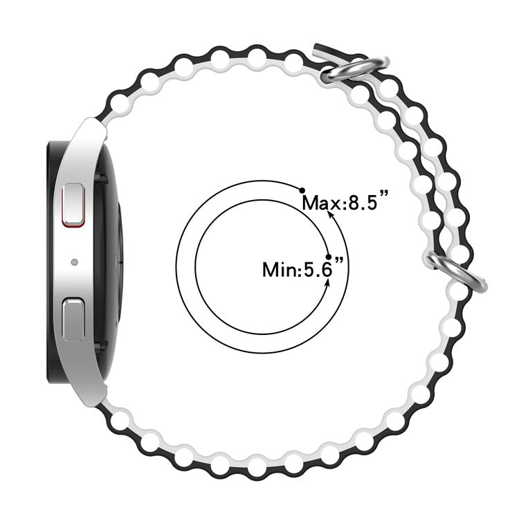 For Huami Amazfit GTS 4 / GTS 4 Mini / GTS 3 Dual Color Silicone Watch Strap 20mm Wave Design Adjustable Wrist Band - Pink / White