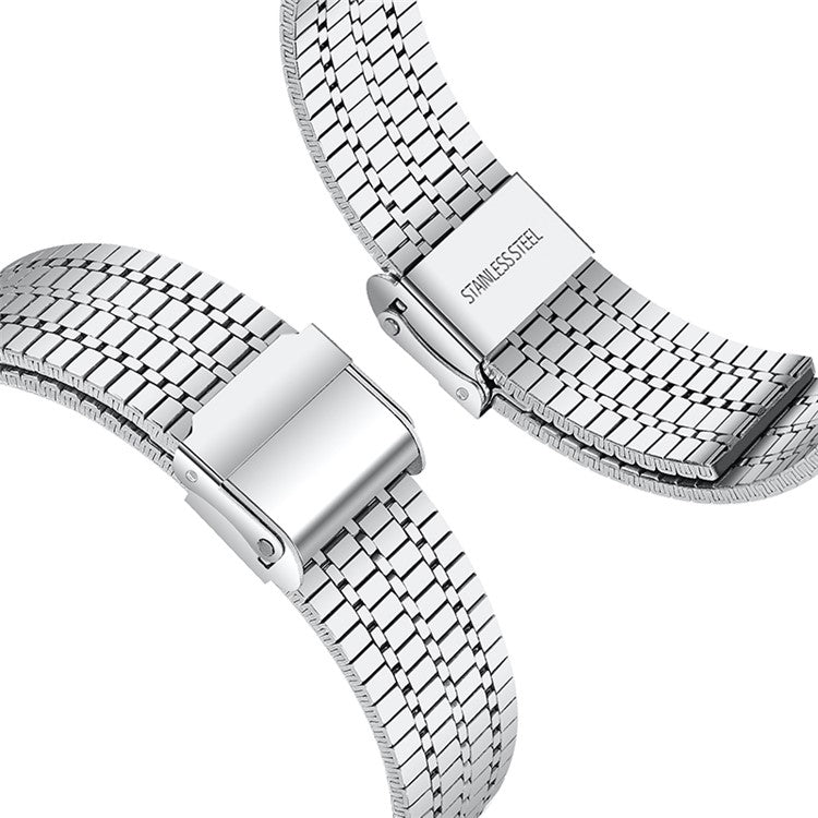 For Google Pixel Watch 2 / Pixel Watch Luster Steel Smartwatch Strap Replacement Watch Band with Buckle -Silver
