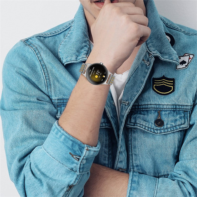 Metal Watch Strap for Google Pixel Watch 2 / Pixel Watch Dual Buckle Design Watch Band - Silver / Rose Gold