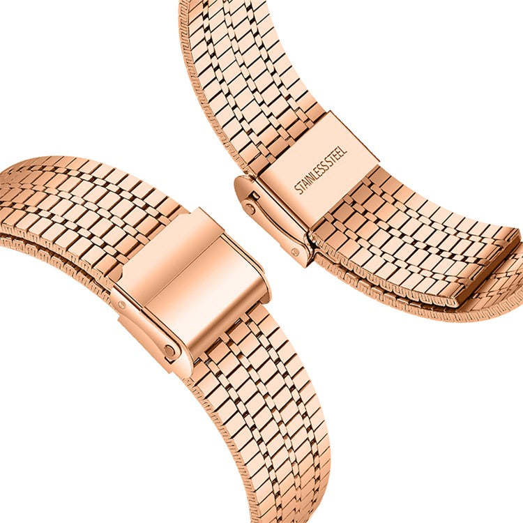 Metal Watch Strap for Google Pixel Watch 2 / Pixel Watch Dual Buckle Design Watch Band - Rose Gold