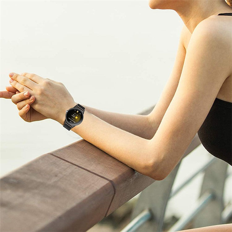 For Google Pixel Watch 2 / Pixel Watch Stainless Steel Milanese Strap Replacement Wrist Band with Closure Buckle - Black