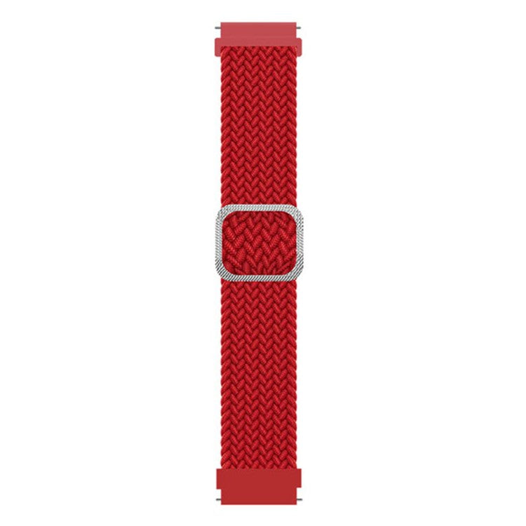 For Samsung Galaxy Watch3 41mm / Garmin Forerunner 645 / Huawei Watch GT 2 42mm Watch Strap 20mm Nylon Band - Red