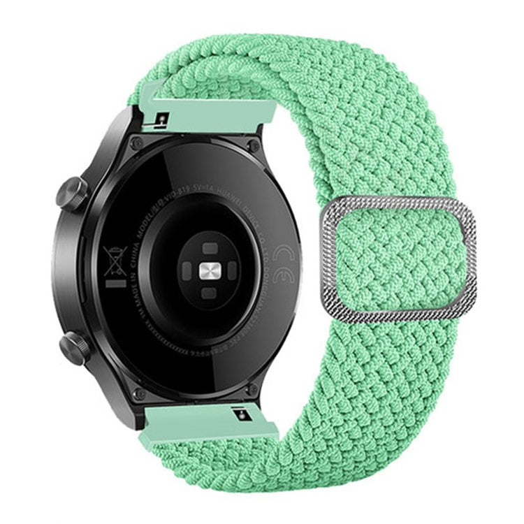 For Samsung Galaxy Watch3 41mm / Garmin Forerunner 645 / Huawei Watch GT 2 42mm Watch Strap 20mm Nylon Band - Light Green