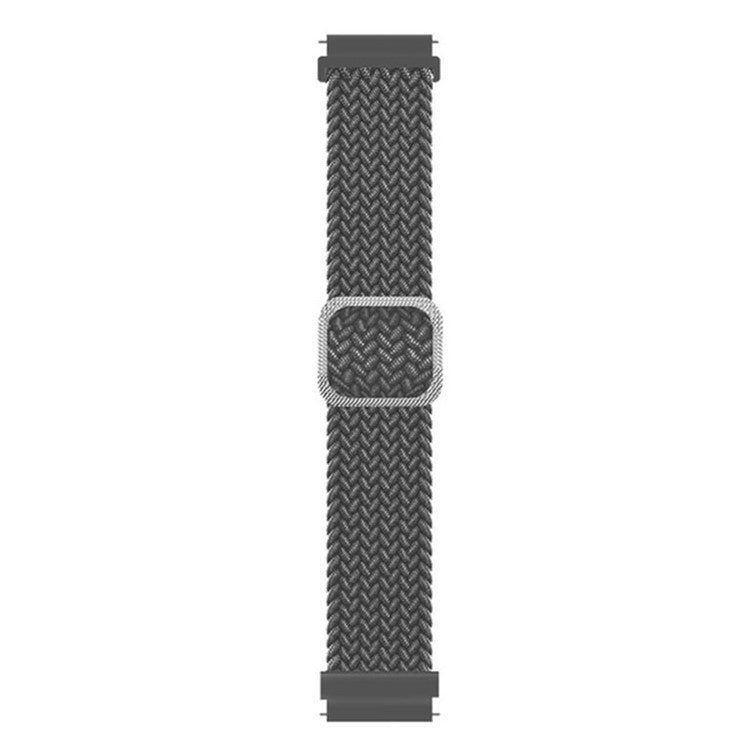 For Samsung Galaxy Watch3 41mm / Garmin Forerunner 645 / Huawei Watch GT 2 42mm Watch Strap 20mm Nylon Band - Grey