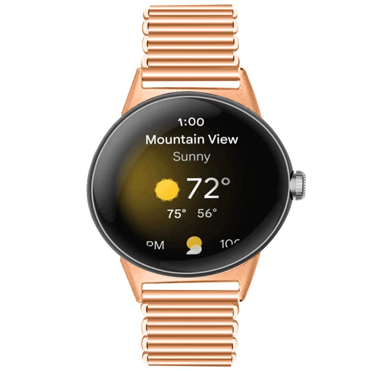 Replacement Strap for Google Pixel Watch 2 / Pixel Watch Band Stainless Steel Hollow Breathable Watchband - Rose Gold