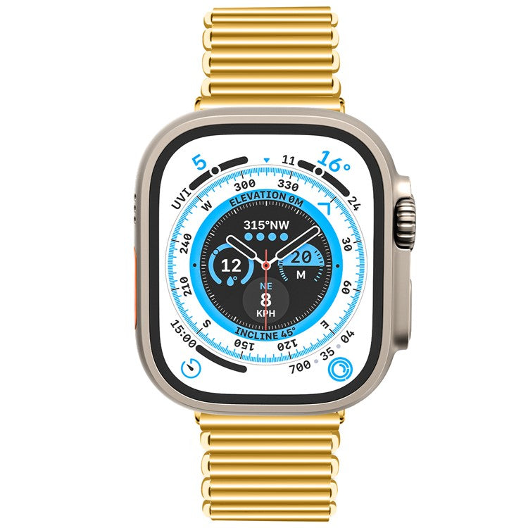 Watch Strap for Apple Watch Series 10 42mm / 9 8 7 41mm / SE (2023) SE (2022) SE 6 5 4 40mm / 3 2 1 38mm Adjustable Hollow Watch Band - Gold