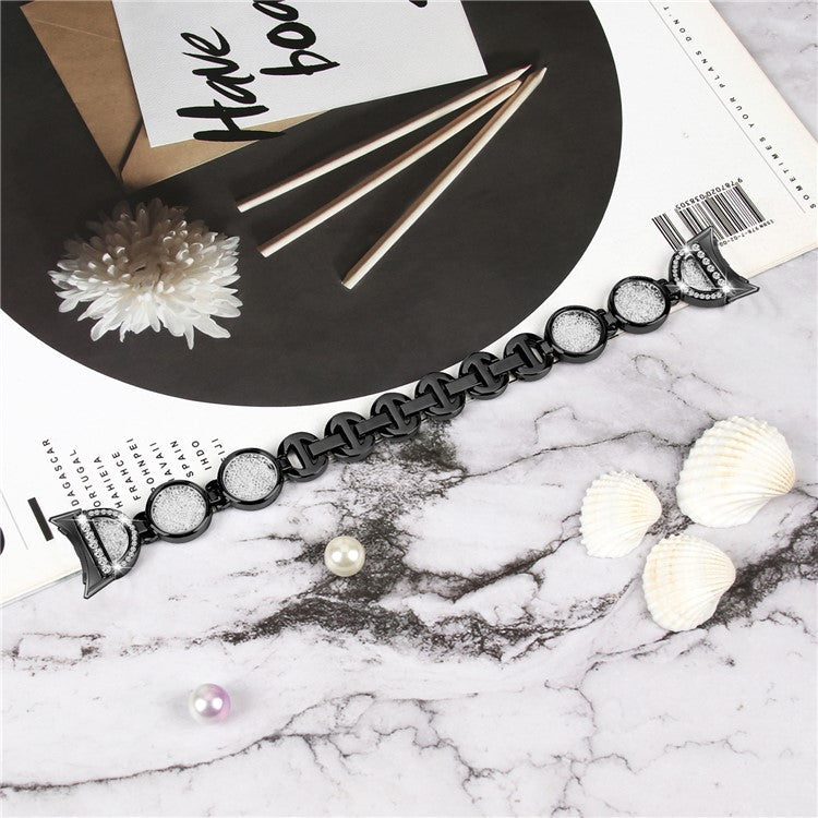 Quicksand Watch Band for Google Pixel Watch 2 / Pixel Watch Rhinestone Decorated Watch Strap - Black