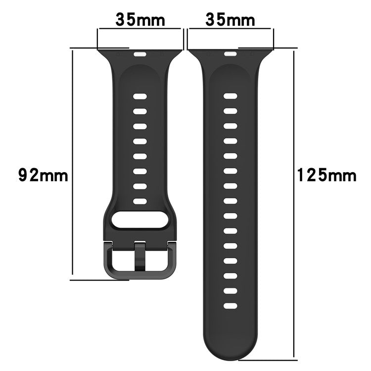 For Apple Watch Series 10 46mm / Ultra 2 Ultra 49mm / Series 9 8 7 45mm / 6 5 4 SE (2023) SE (2022) SE 44mm / 3 2 1 42mm Silicone Strap Dual Color Watchband - Red / Black