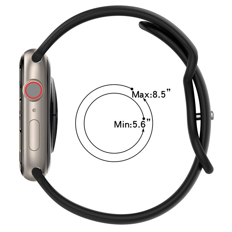 For Apple Watch Series 10 46mm / Ultra 2 Ultra 49mm / Series 9 8 7 45mm / 6 5 4 SE (2023) SE (2022) SE 44mm / 3 2 1 42mm Watch Strap Dual Color Silicone Watch Band - Light Green / Blackish Green