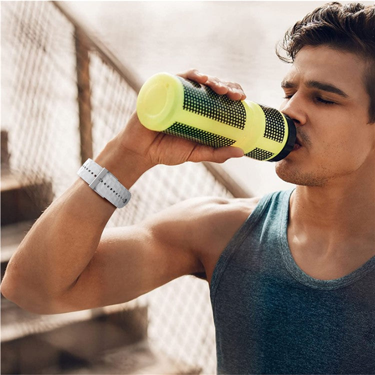 For Suunto 9 / 9 Baro Rhombus Pattern Watch Band 24mm Soft Silicone Replacement Strap - Grass Green