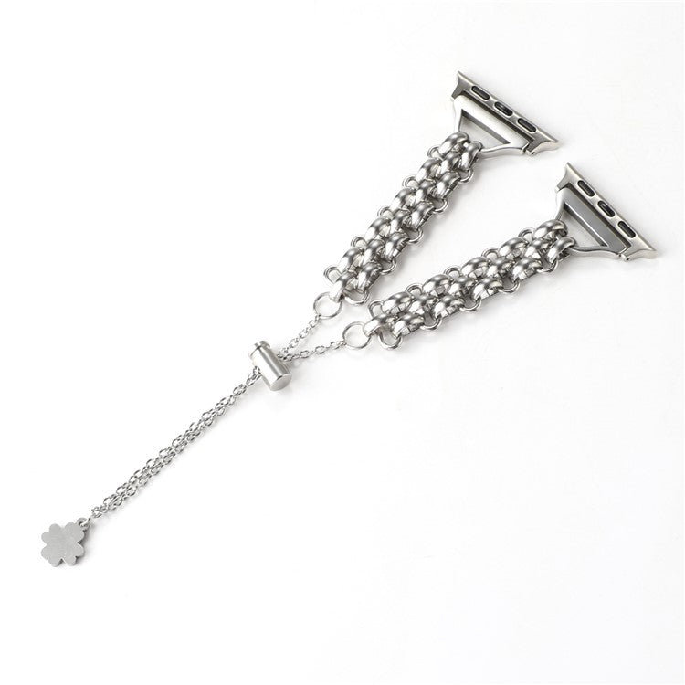 For Apple Watch Series 10 46mm / Ultra 2 Ultra 49mm / Series 9 8 7 45mm / 6 5 4 SE (2023) SE (2022) SE 44mm / 3 2 1 42mm Bracelet Metal Watch Strap - Silver