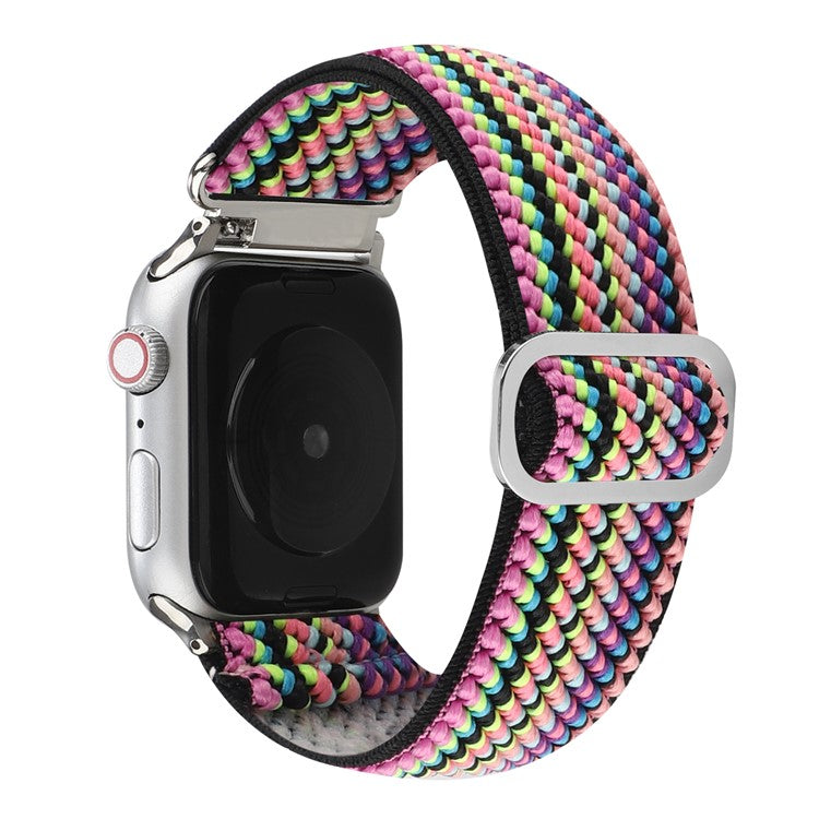For Apple Watch Series 10 46mm / Ultra 2 Ultra 49mm / Series 9 8 7 45mm / 6 5 4 SE (2023) SE (2022) SE 44mm / 3 2 1 42mm Watch Strap Elastic Nylon Band - Style V