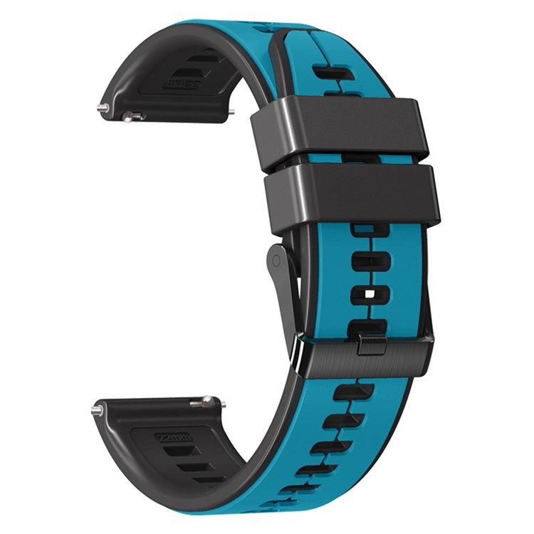 For Huami Amazfit GTS4 Mini / GTS3 / GTS2 2E Silicone Watchband 20mm Quick Release Watch Strap - Blue / Black