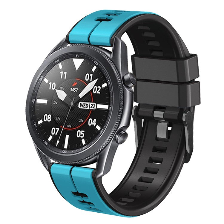 For Huami Amazfit GTS4 Mini / GTS3 / GTS2 2E Silicone Watchband 20mm Quick Release Watch Strap - Blue / Black