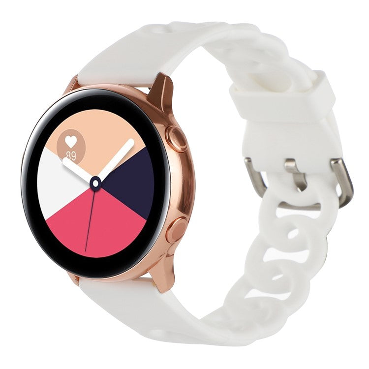 For Huami Amazfit GTS4 Mini / GTS3 / GTS 2e / GTS 2 mini Silicone Watch Strap 20mm Donut Hollow Watch Band - White