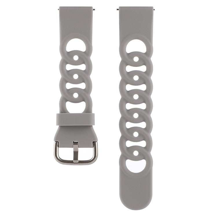 For Huami Amazfit GTS4 Mini / GTS3 / GTS 2e / GTS 2 mini Silicone Watch Strap 20mm Donut Hollow Watch Band - Grey
