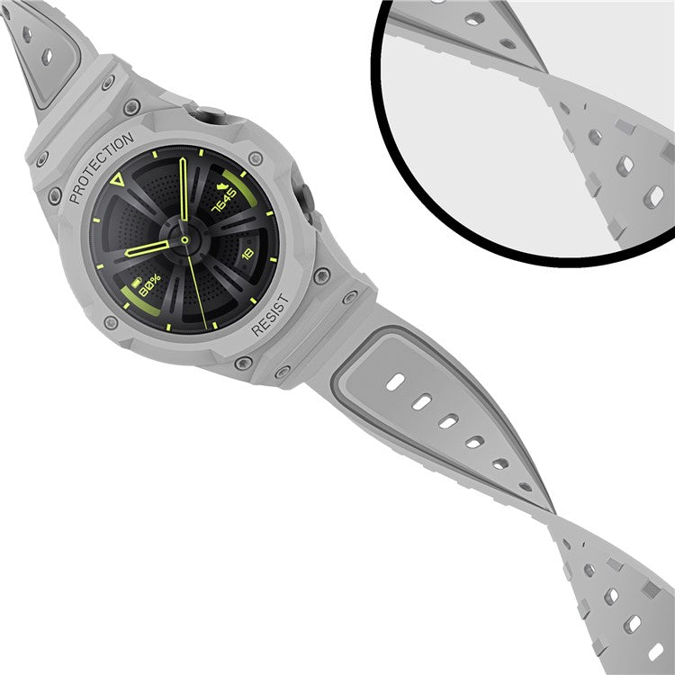 For Huawei Watch GT 2 46mm / GT 3 46mm TPU Protective Case Replacement Wristbands Band Accessories Straps - Light Grey