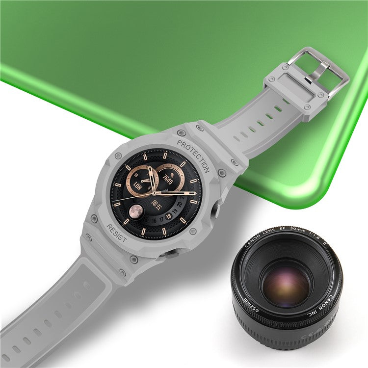 For Huawei Watch GT 2 46mm / GT 3 46mm TPU Protective Case Replacement Wristbands Band Accessories Straps - Light Grey