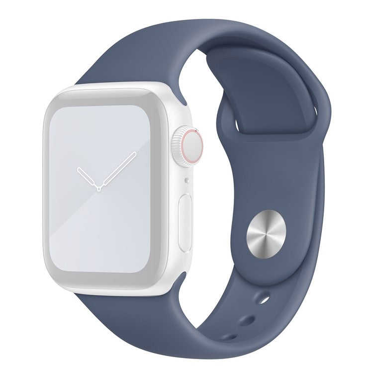 For Apple Watch Series 10 46mm / Ultra 2 Ultra 49mm / Series 9 8 7 45mm / 6 5 4 SE (2023) SE (2022) SE 44mm / 3 2 1 42mm Adjustable Watch Strap Silicone Wrist Band (Lengthen Size) - Lavender Gray