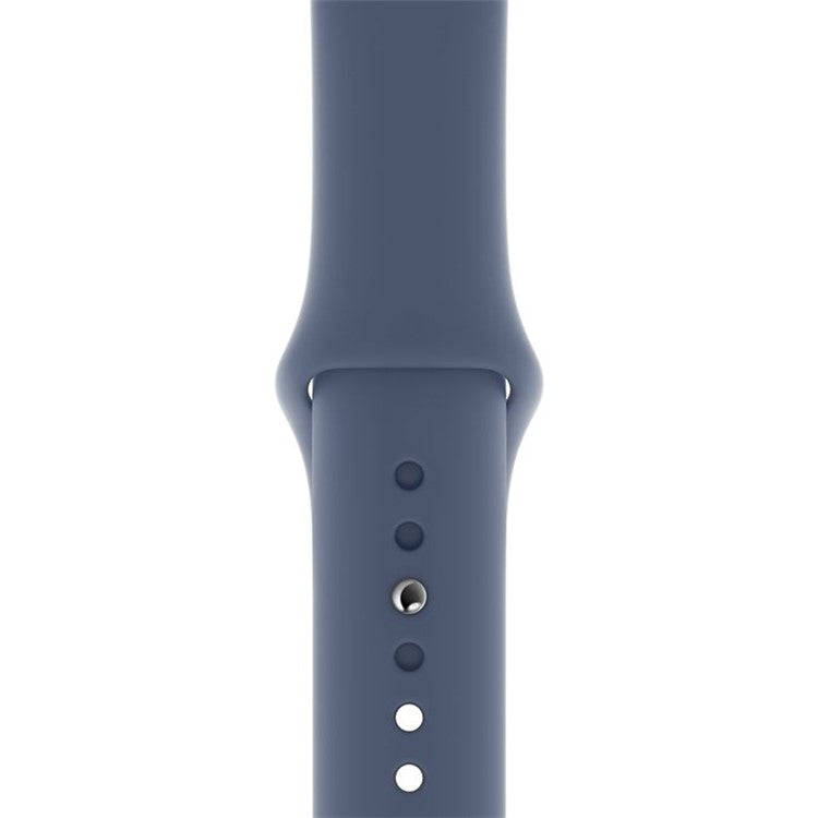 For Apple Watch Series 10 46mm / Ultra 2 Ultra 49mm / Series 9 8 7 45mm / 6 5 4 SE (2023) SE (2022) SE 44mm / 3 2 1 42mm Adjustable Watch Strap Silicone Wrist Band (Lengthen Size) - Lavender Gray