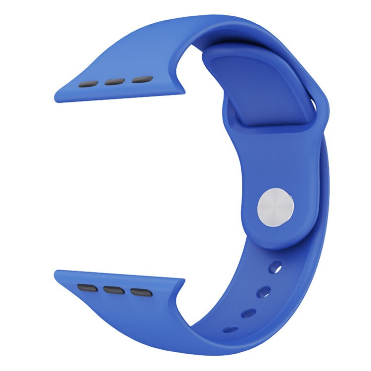 Watch Strap for Apple Watch Series 10 42mm / 9 8 7 41mm / SE (2023) SE (2022) SE 6 5 4 40mm / 3 2 1 38mm Silicone Watchband (Lengthen Size) - Sea Blue