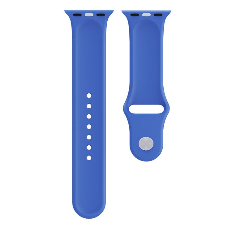 Watch Strap for Apple Watch Series 10 42mm / 9 8 7 41mm / SE (2023) SE (2022) SE 6 5 4 40mm / 3 2 1 38mm Silicone Watchband (Lengthen Size) - Sea Blue