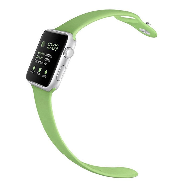 Watch Strap for Apple Watch Series 10 42mm / 9 8 7 41mm / SE (2023) SE (2022) SE 6 5 4 40mm / 3 2 1 38mm Silicone Watchband (Lengthen Size) - Mint Green