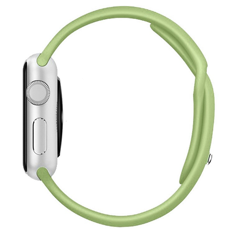 Watch Strap for Apple Watch Series 10 42mm / 9 8 7 41mm / SE (2023) SE (2022) SE 6 5 4 40mm / 3 2 1 38mm Silicone Watchband (Lengthen Size) - Mint Green