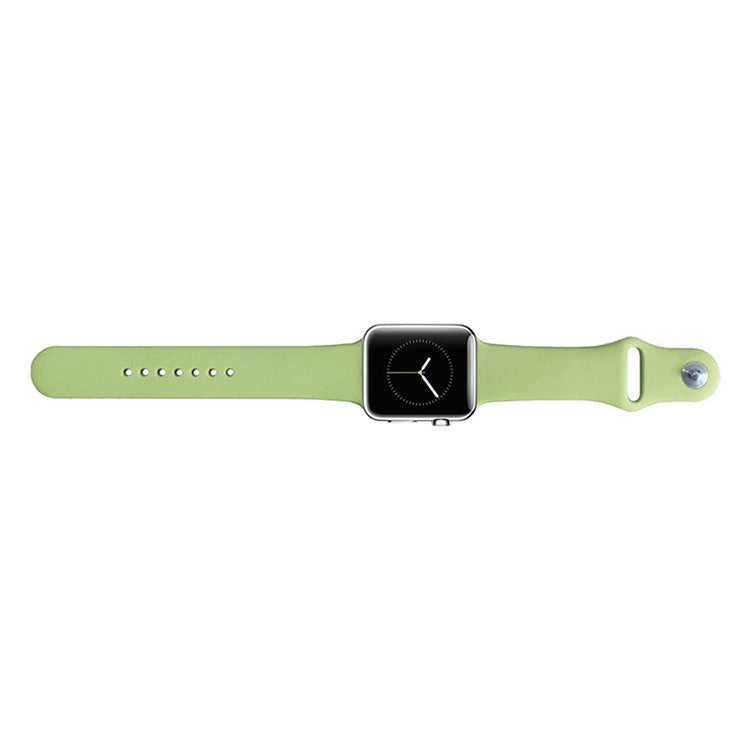 Watch Strap for Apple Watch Series 10 42mm / 9 8 7 41mm / SE (2023) SE (2022) SE 6 5 4 40mm / 3 2 1 38mm Silicone Watchband (Lengthen Size) - Mint Green