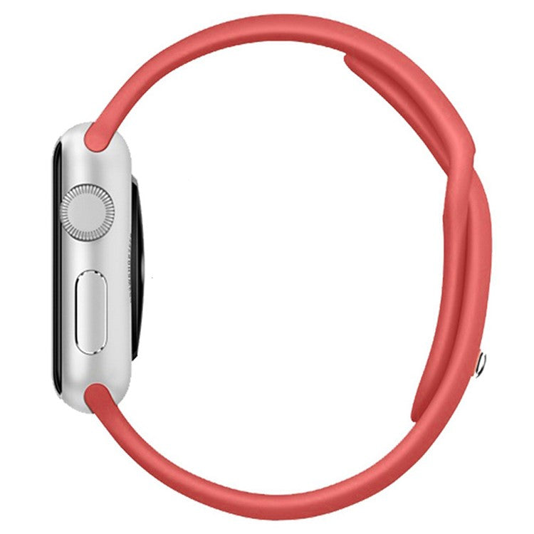Watch Strap for Apple Watch Series 10 42mm / 9 8 7 41mm / SE (2023) SE (2022) SE 6 5 4 40mm / 3 2 1 38mm Silicone Watchband (Lengthen Size) - Watermelon Red