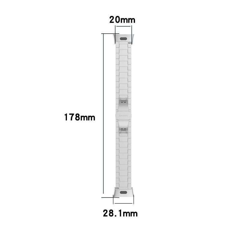 Watch Strap for Xiaomi Redmi Watch 3 / Mi Watch Lite 3 Watchband 20mm Stainless Steel Wristband - Gold