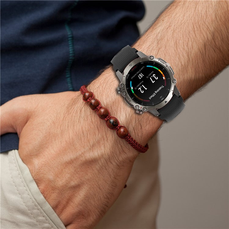 A2029 Quick Release Watch Strap for Huami Amazfit Falcon , 22mm Soft Silicone Replacement Watch Band - Red