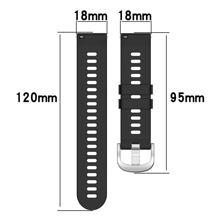 For Garmin Forerunner 256S Silicone Watch Strap 18mm Cross Stripe Replacement Strap - Midnight Blue