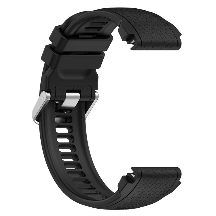 Silicone Watch Band for Garmin MARQ / Approach S62 / S60 , Honeycomb Texture Replacement Watch Strap - Black